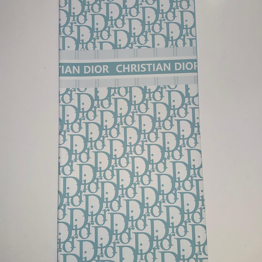 Christian Dior Light Blue Patterned Wrapping Paper